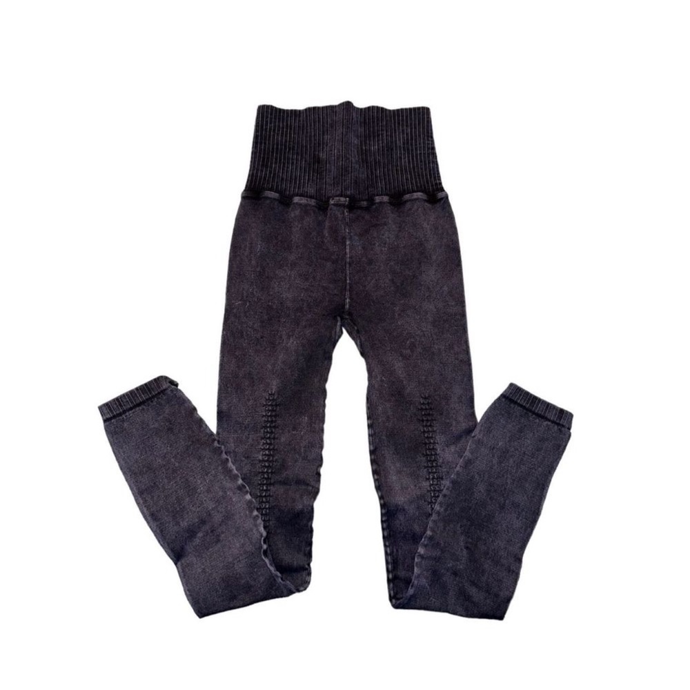 FP Movement by Free People Washed Black Leggings - NWOT xs/s or m/l